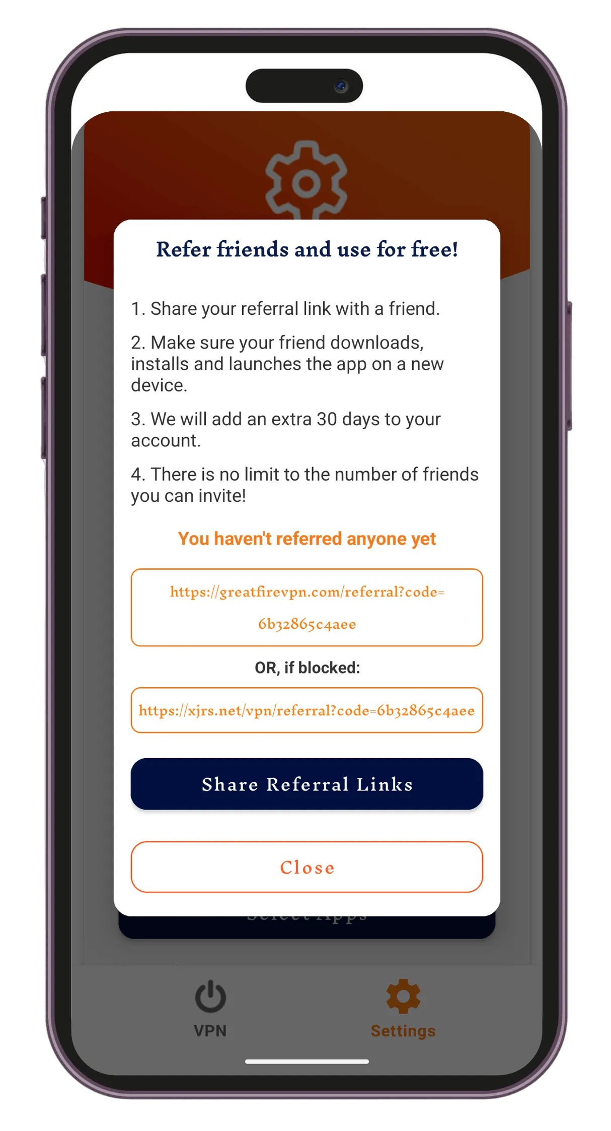 GreatFireVPN referral program